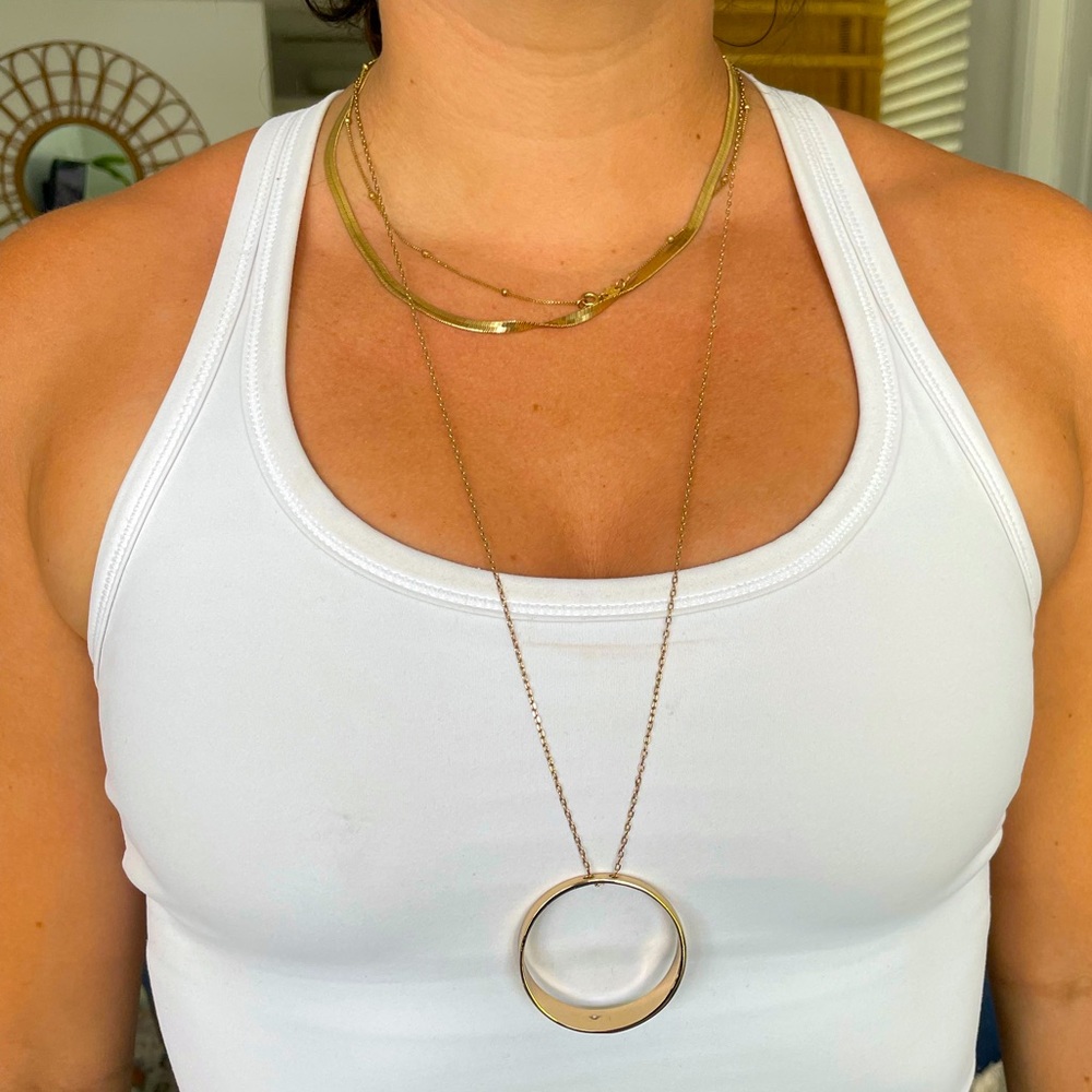 AQUA Gold Pendant NWT